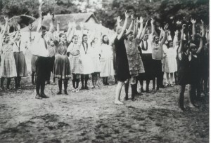 Physical exercise was an important component of 4-H Camp, even back in the 1930's!
