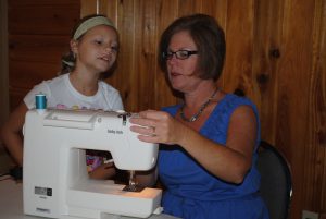 Neck coolers can be sewn by hand or with a sewing machine