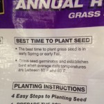 Annual ryegrass label says to plant early spring - but that is too late in North Florida. Photo: Julie McConnell, UF/IFAS