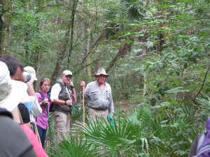 Panhandle residents explore the area of Aucilla Sinks with local guide David Ward. Photo: Jed Dillard