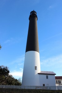 The 150' Pensacola Lighthouse was first lit in 1859. The distinctive colors made it easy for mariners to identify from offshore and the light signal (time between flashes) is 21 seconds. This is a must see for those visiting the Perdido Key area.