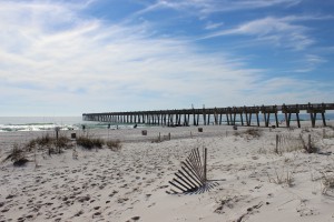 The Pensacola Beach Fishing Pier is not only a great spot to catch fish, it's a great spot to see marine life - and great sunsets.
