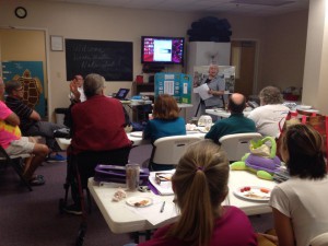 On "project day" students share their knowledge with the class. Photo credit: Carrie Stevenson