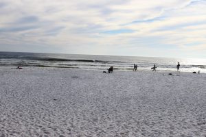 Residents enjoying the beach at one of the public access points on Eglin property. 