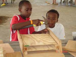 Building a bat house is a great activity to do with kids interested in wildlife. Photo credit: Carrie Stevenson, UF IFAS Extension