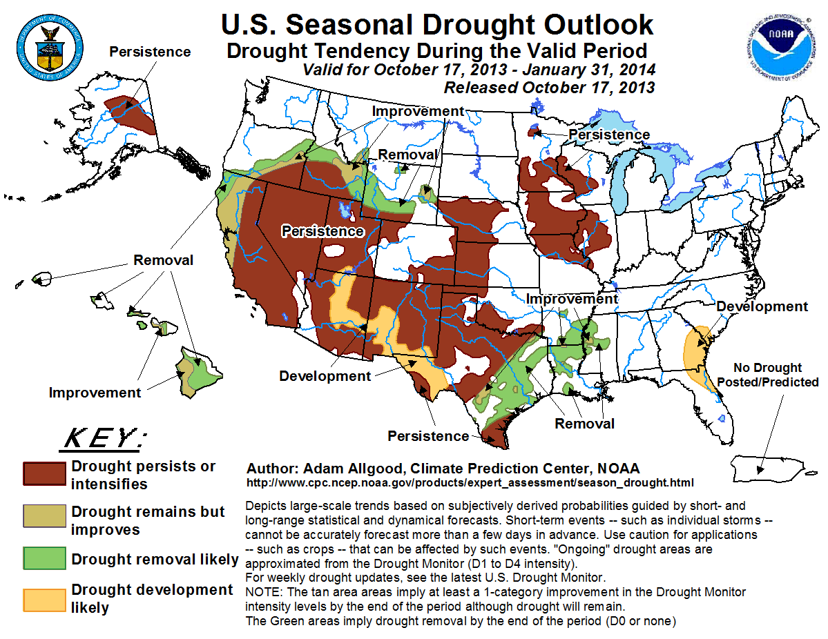 Oct 13-Jan 14 US Drought Outlook