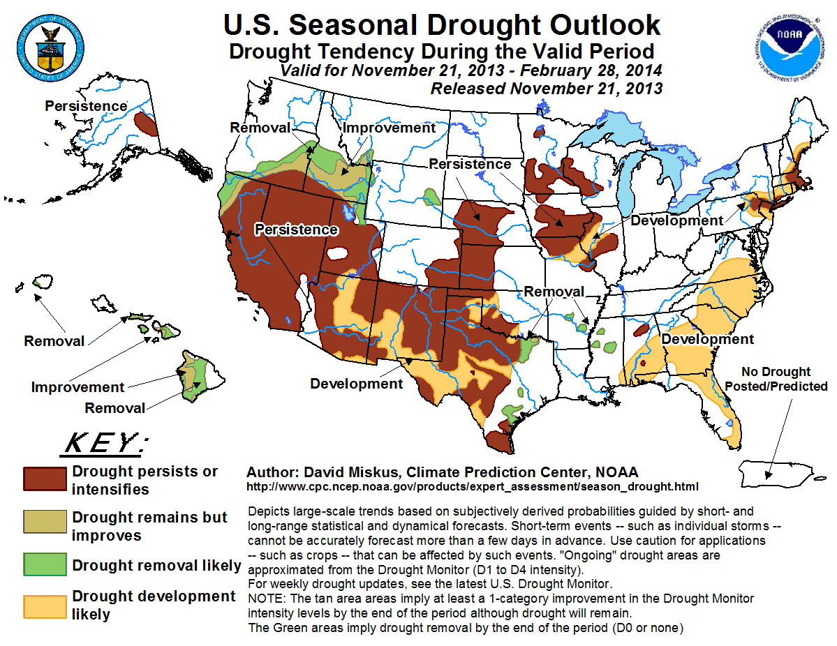 Nov 13 Seasonal Drought Outlook