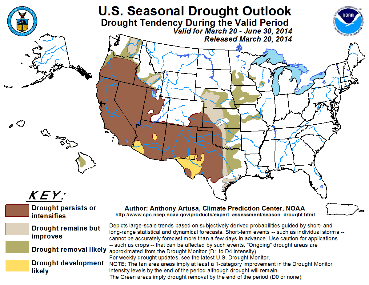 14 March-June Drought Outlook