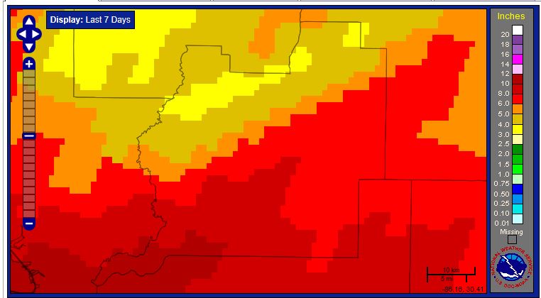 Seven day rainfall totals for Washington County. http://www.srh.noaa.gov/ridge2/RFC_Precip/