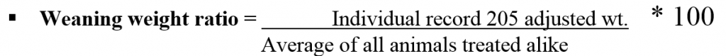 weaining-wt-ratio-equation