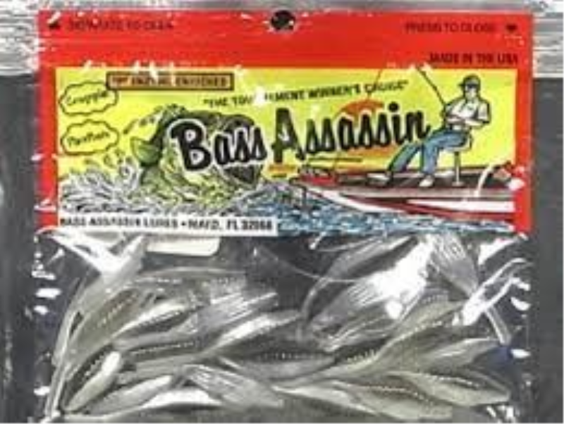 Box of bass assasin fishing lures Photo